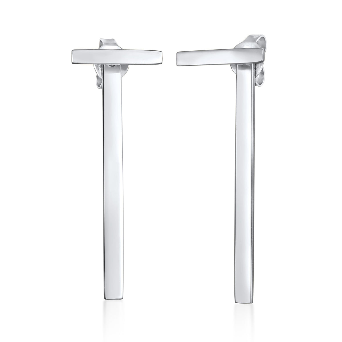Silber - Elli | Ohrhänger Stab Geo | 925r Sterling Silber