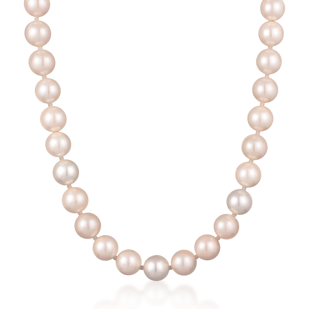 Rosa - Elli | Perlen-Halskette | Muschelkernperlen | 925er Sterling Silber
