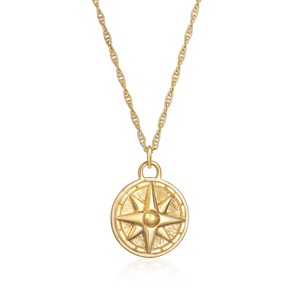 Gold - Elli | Halskette Windrose | 925er Sterling Silber vergoldet