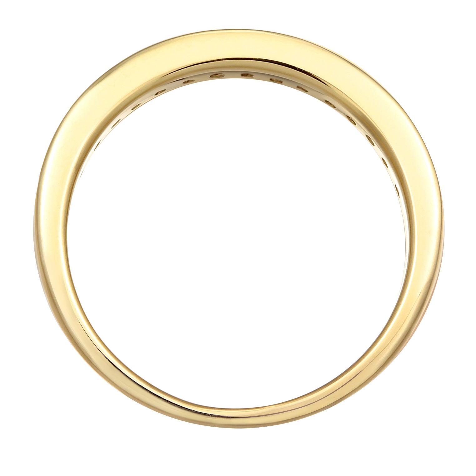 Gold - Elli PREMIUM | Stapelring | Topas (Weiß) | 375er Gelbgold