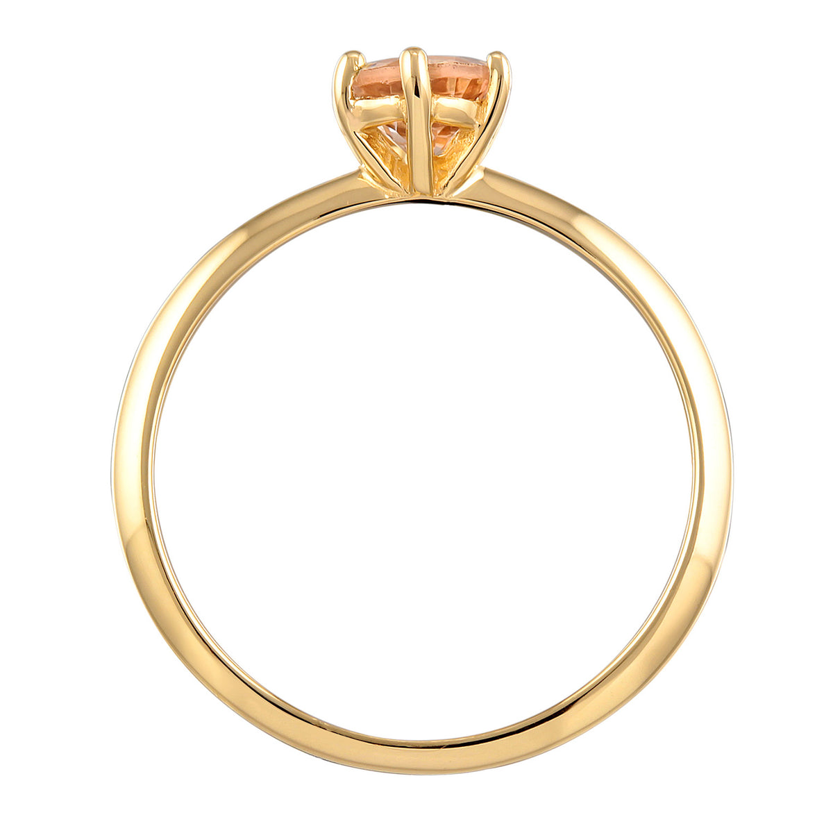 Gold - Elli PREMIUM | Solitär-Ring | Morganit (Rosa) | 585er Gelbgold