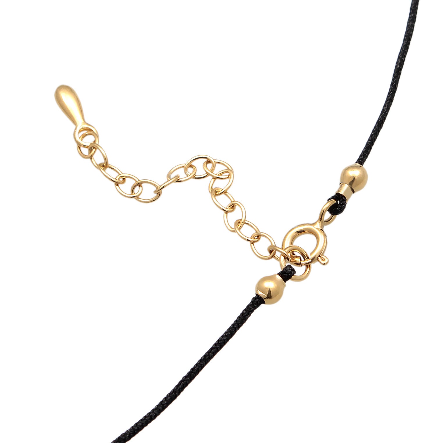 Gold - Elli | Choker Evil Eye | Mit Kristallen von Swarovski® (Weiß) & Nylon | 925er Sterling Silber Vergoldet