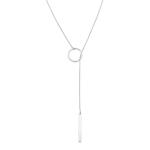 Silber - Elli | Y-Halskette Stab | 925er Sterling Silber