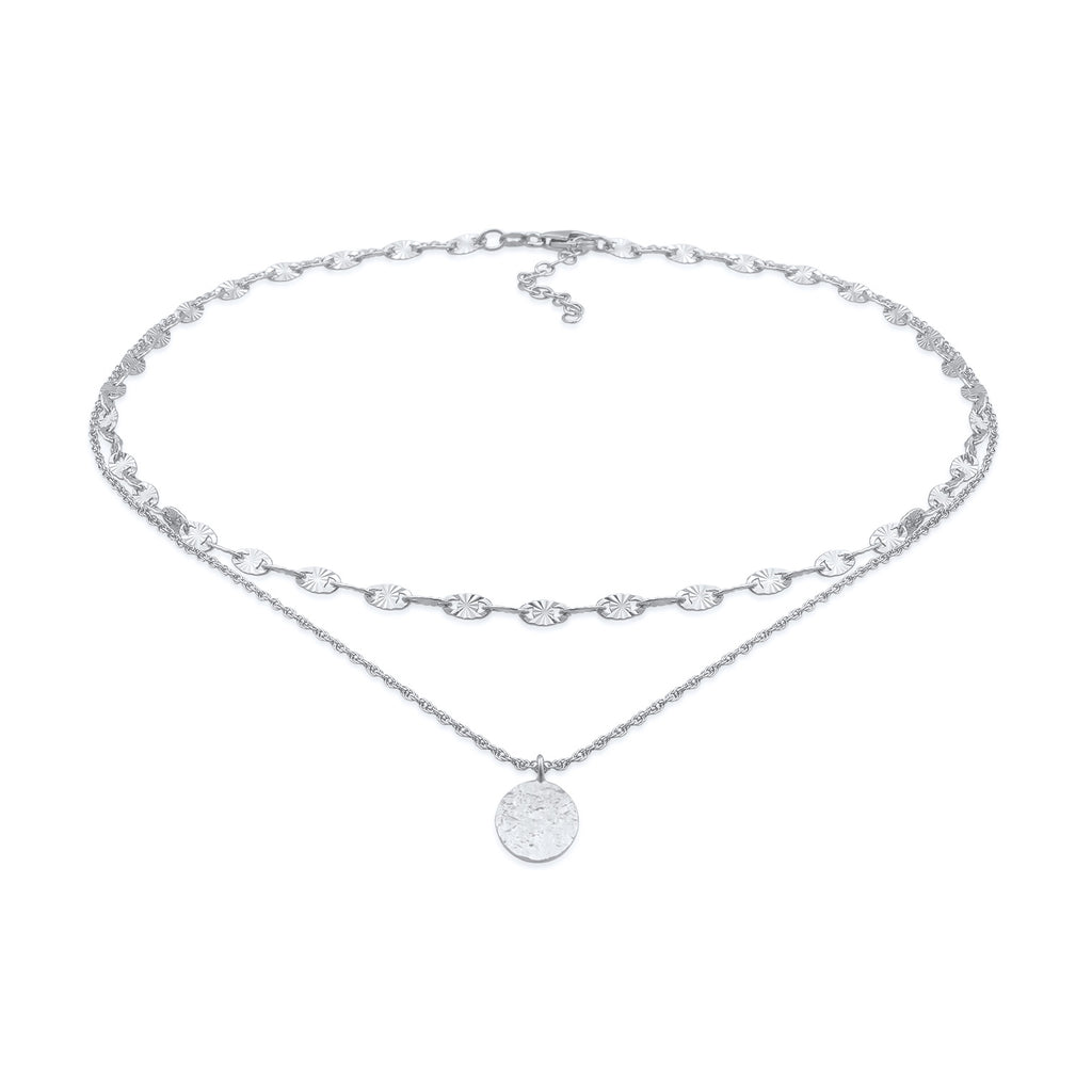 Silber - Elli | Layer-Halskette | 925er Sterling Silber