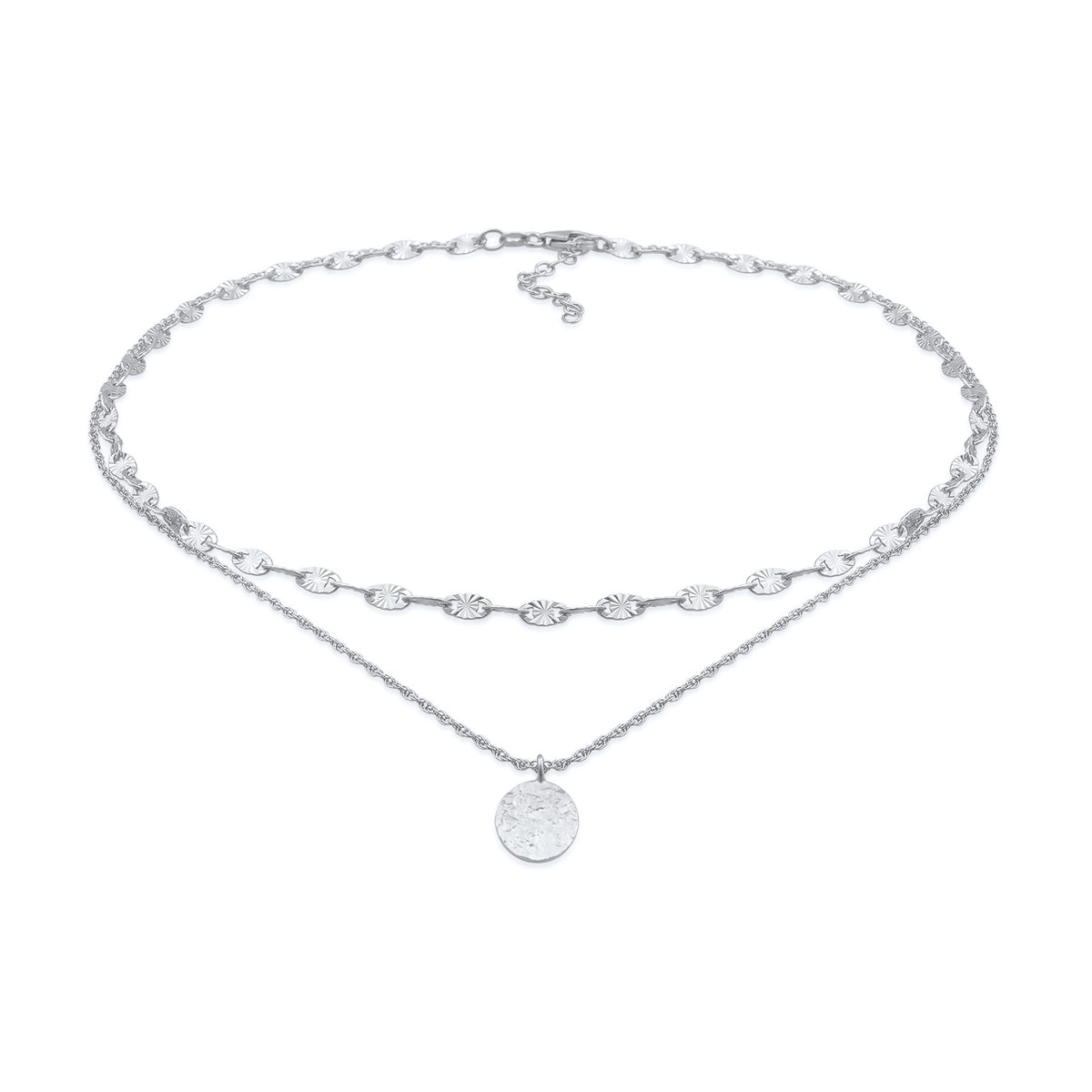 Silber - Elli | Layer-Halskette | 925er Sterling Silber