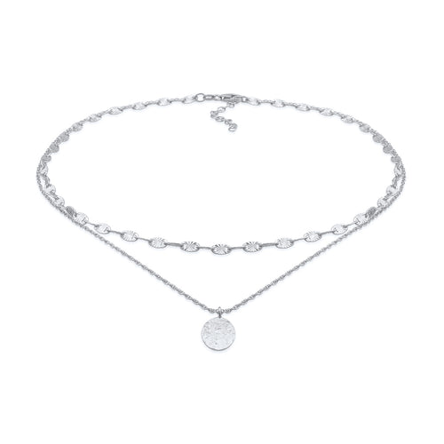 Silber - Elli | Layer-Halskette | 925er Sterling Silber