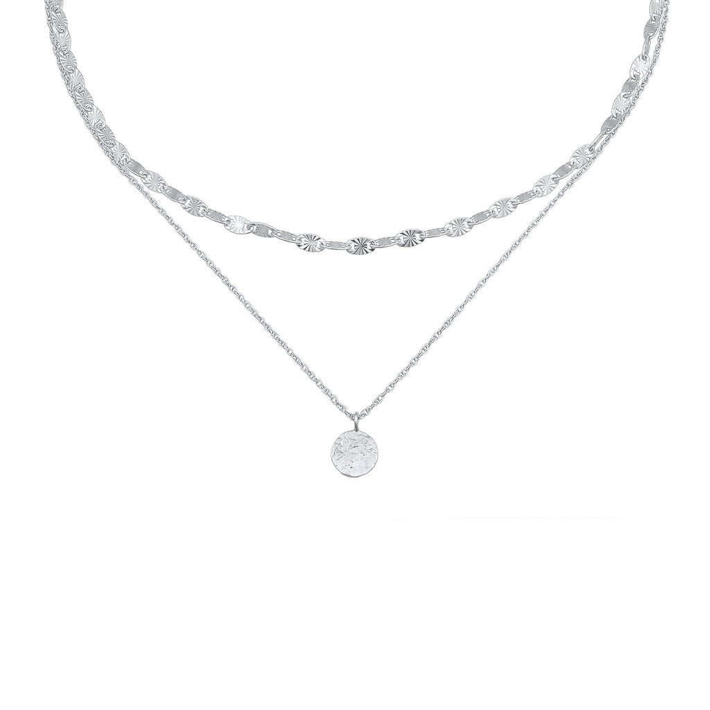 Silber - Elli | Layer-Halskette | 925er Sterling Silber