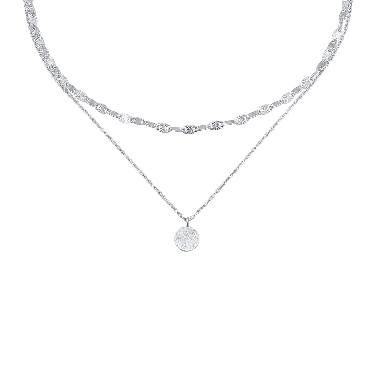 Silber - Elli | Layer-Halskette | 925er Sterling Silber