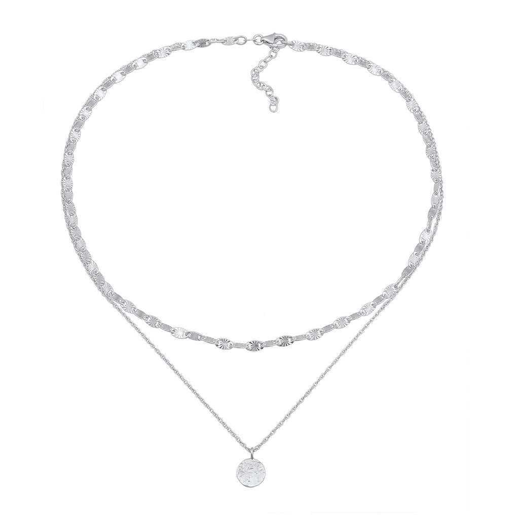 Silber - Elli | Layer-Halskette | 925er Sterling Silber