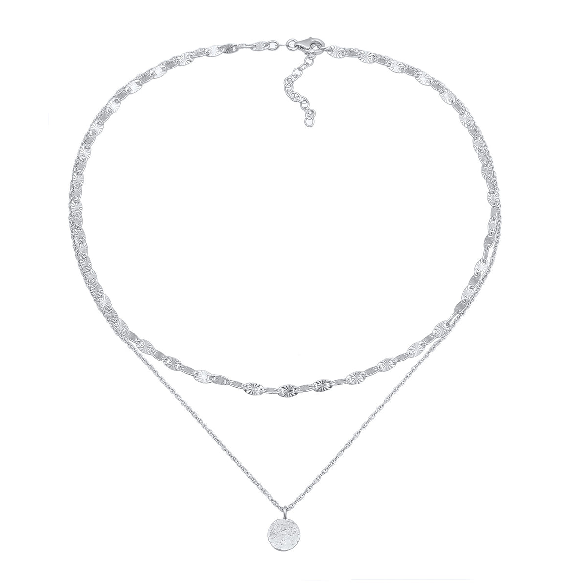 Silber - Elli | Layer-Halskette | 925er Sterling Silber