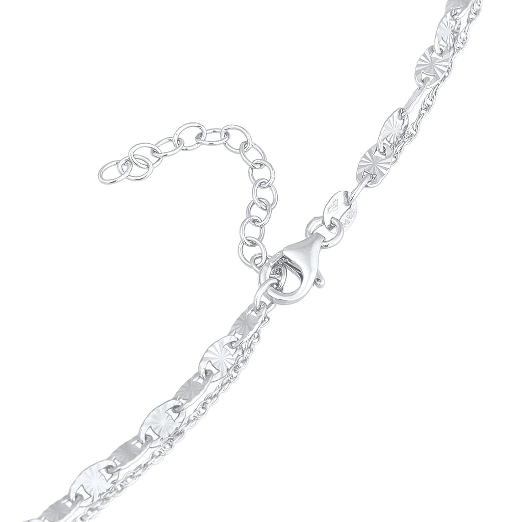 Silber - Elli | Layer-Halskette | 925er Sterling Silber