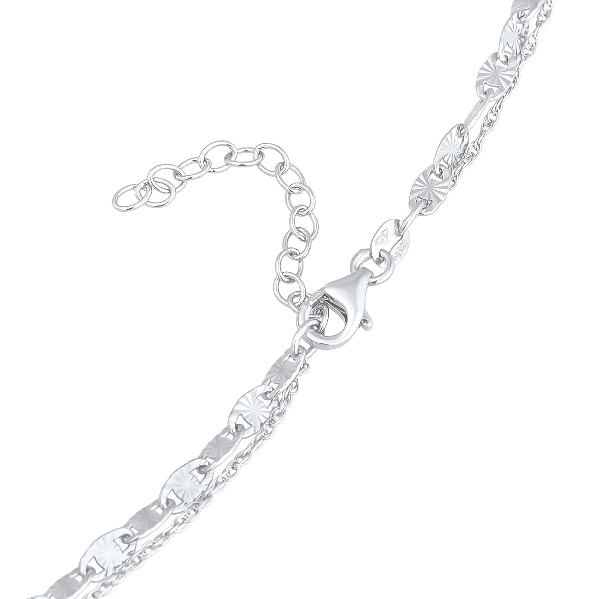 Silber - Elli | Layer-Halskette | 925er Sterling Silber