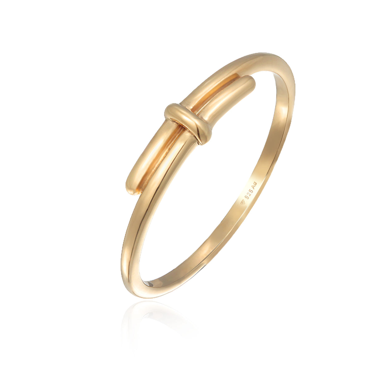Gold - Elli | Stapelring Geo | 925er Sterling Silber Vergoldet