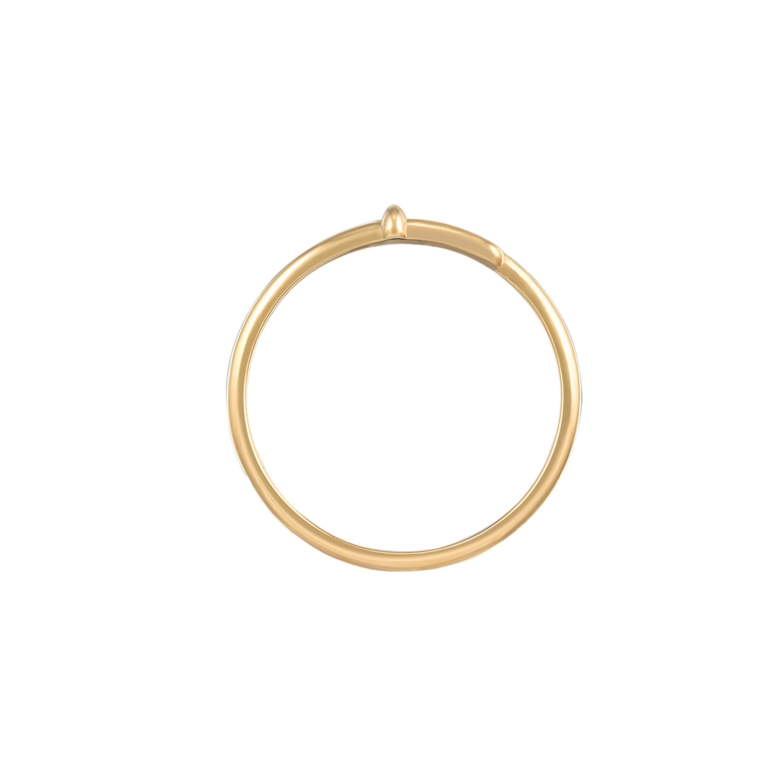 Gold - Elli | Stapelring Geo | 925er Sterling Silber Vergoldet