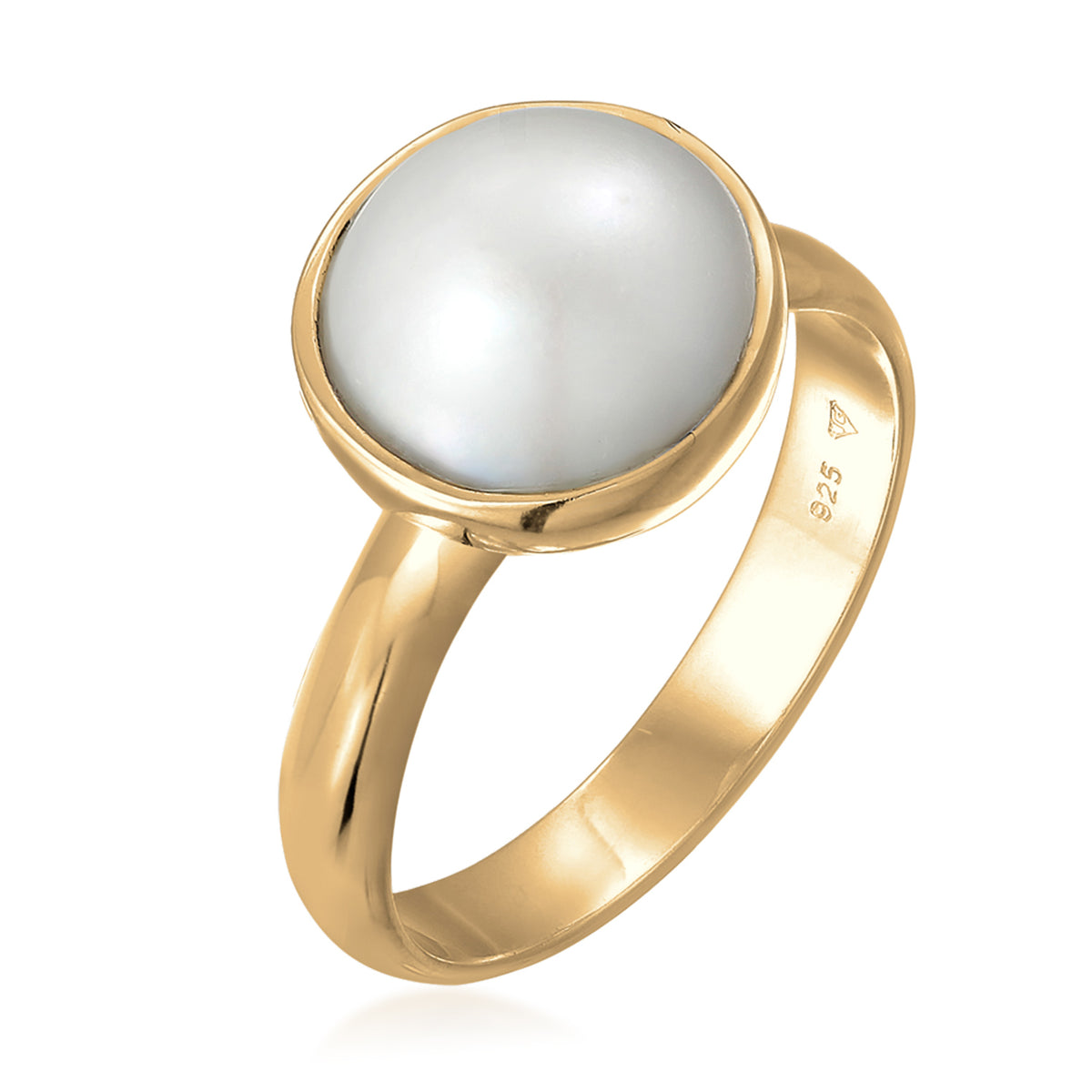 Gold - Nenalina | Ring | Mabe Perle | 925er Sterling Silber