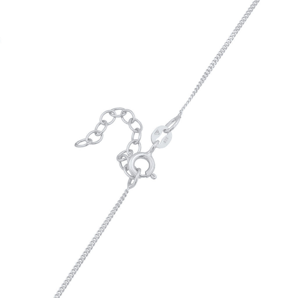 Silber - Elli | Choker Herz | Mit Kristallen von Swarovski® (Weiß) | 925er Sterling Silber