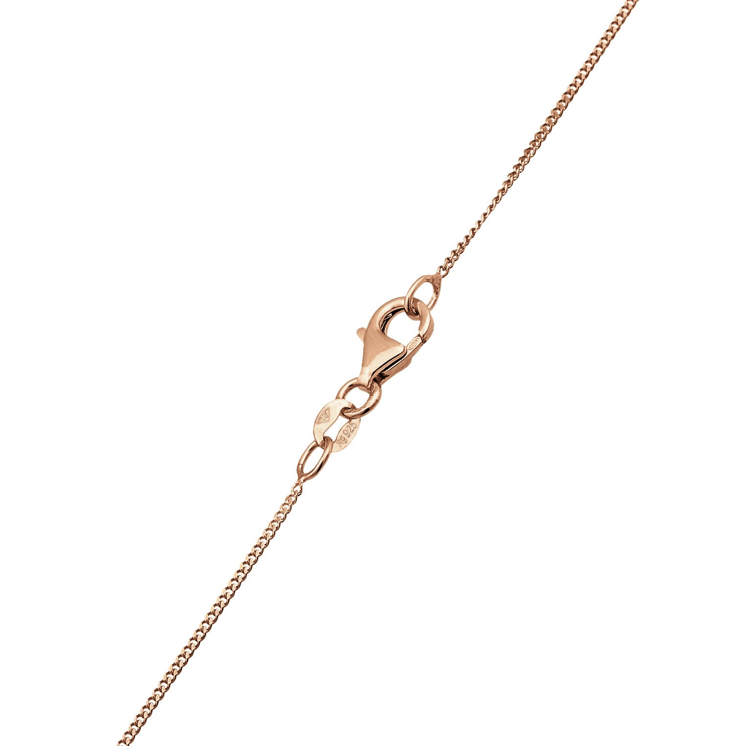 Roségold - Elli | Halskette Kreis | Mit Kristallen von Swarovski® (Weiß) | 925er Sterling Silber Rosévergoldet