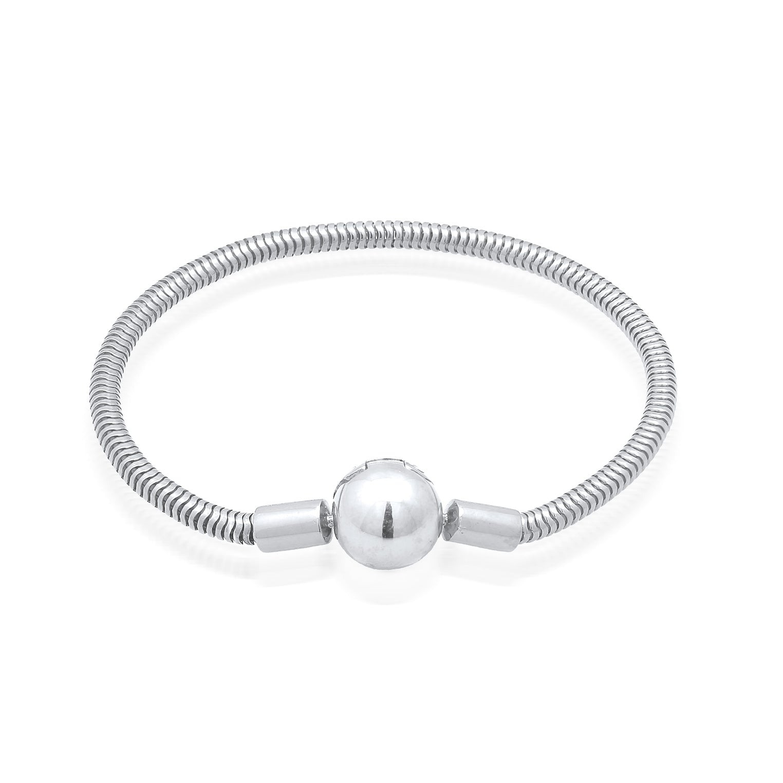 Silber - Nenalina | Schlangen-Armband Kugel | 925er Sterling Silber