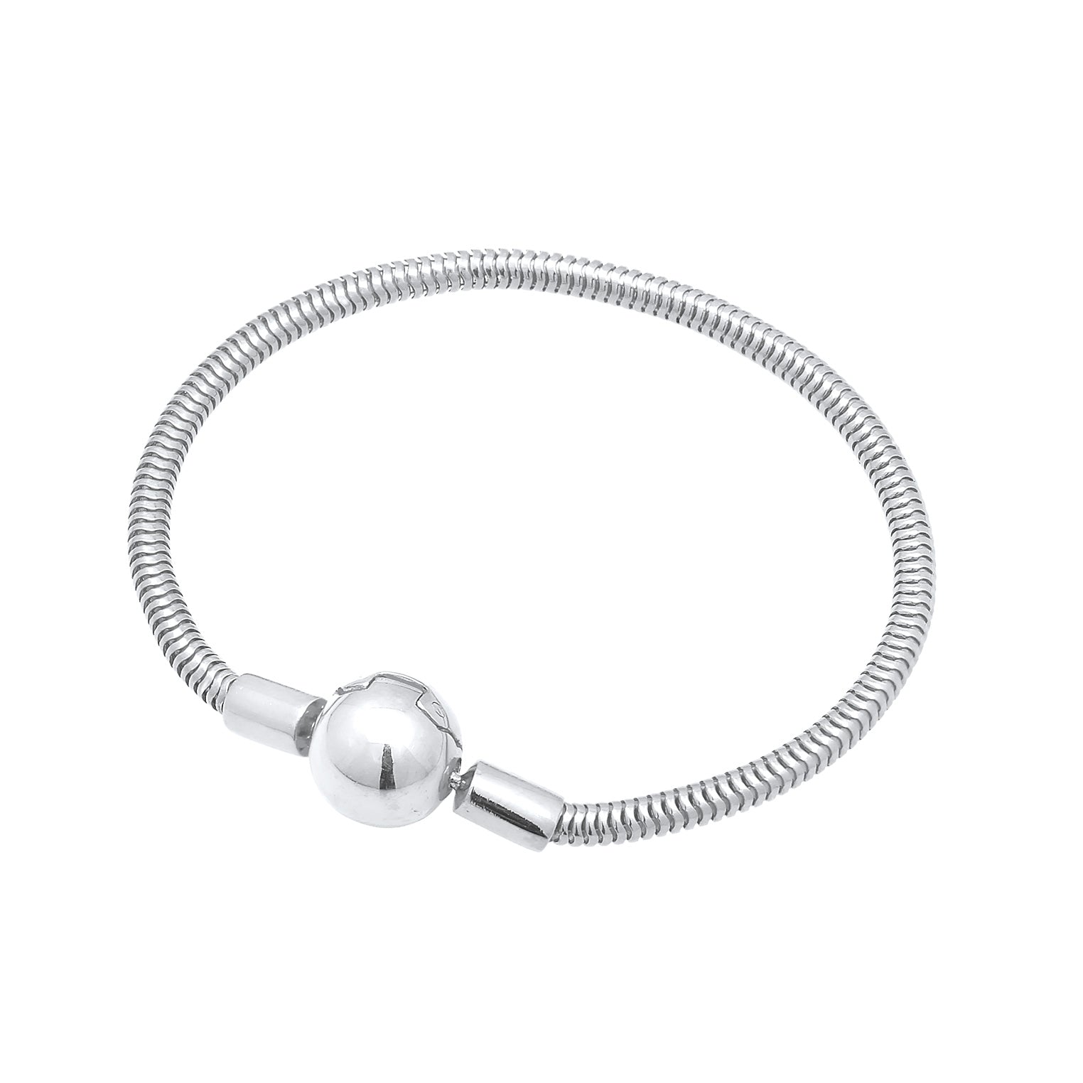 Silber - Nenalina | Schlangen-Armband Kugel | 925er Sterling Silber