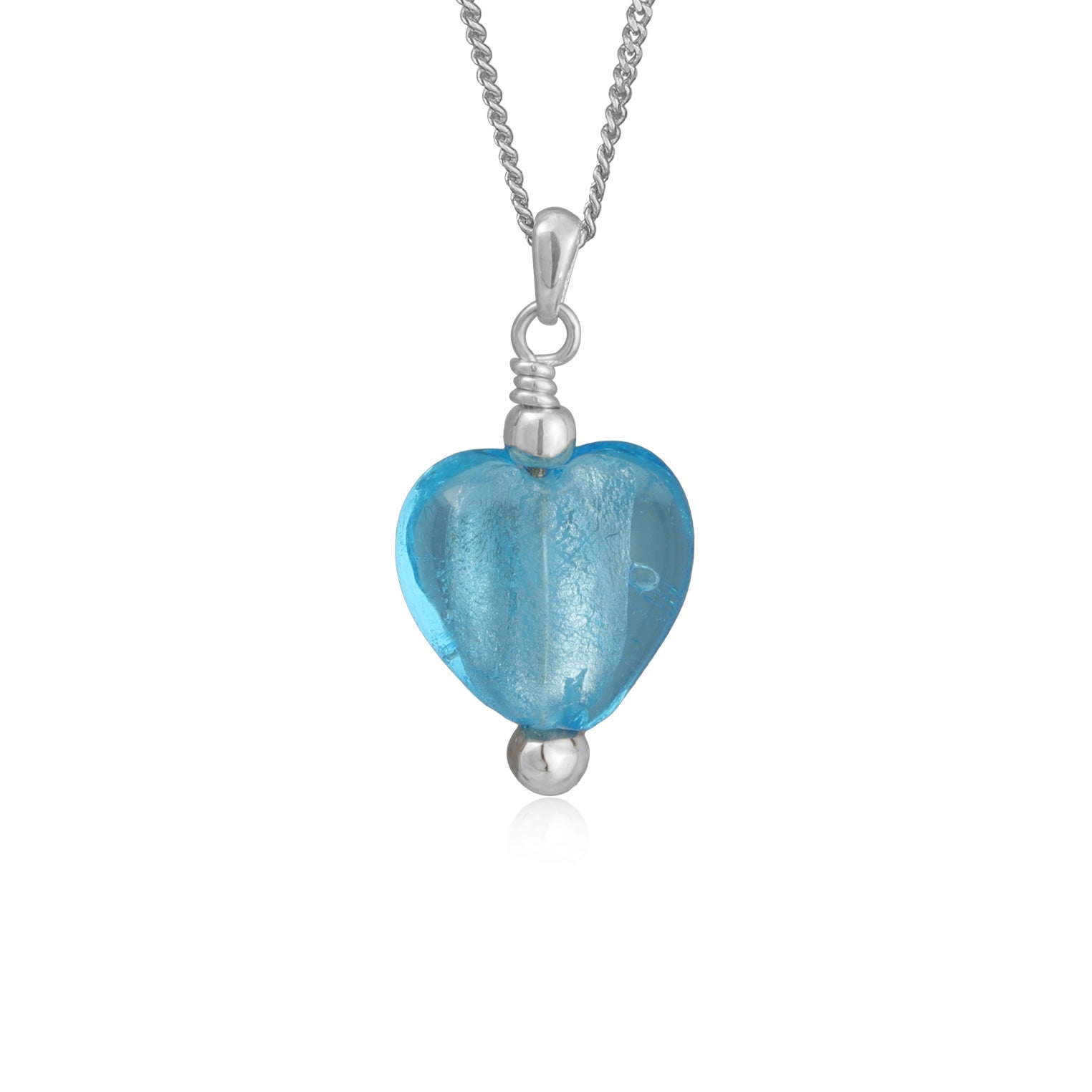 Blau - Nenalina | Halskette Herz Anhänger | 925er Sterling Silber
