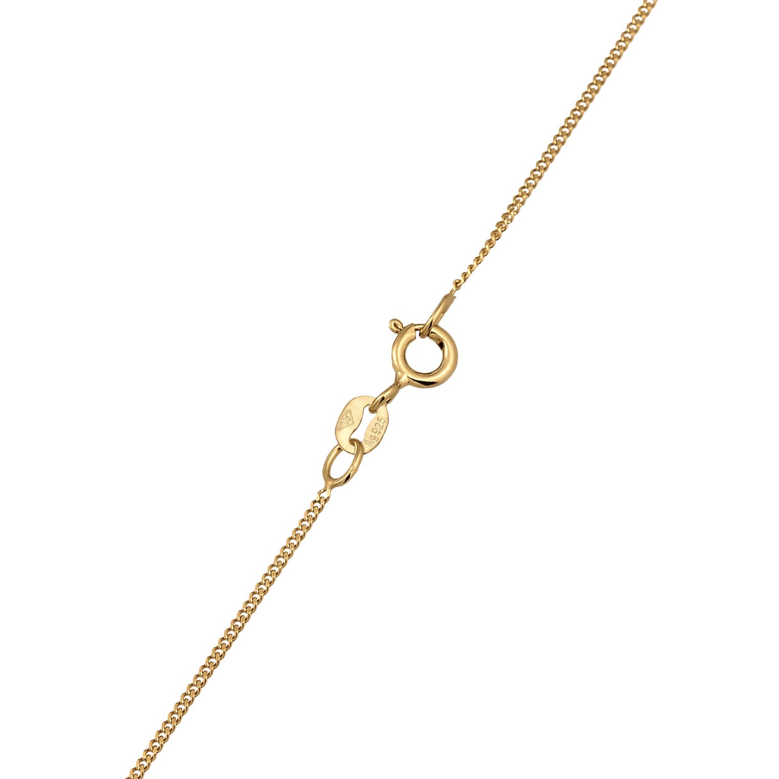 Gold - Elli | Halsketter Solitär Herz | Mit Kristallen von Swarovski® (Weiß) | 925er Sterling Silber Vergoldet