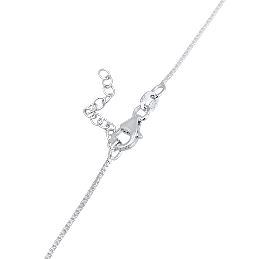 Silber - Elli | Choker Solitär | Mit Kristallen von Swarovski® (Weiß) | 925er Sterling Silber