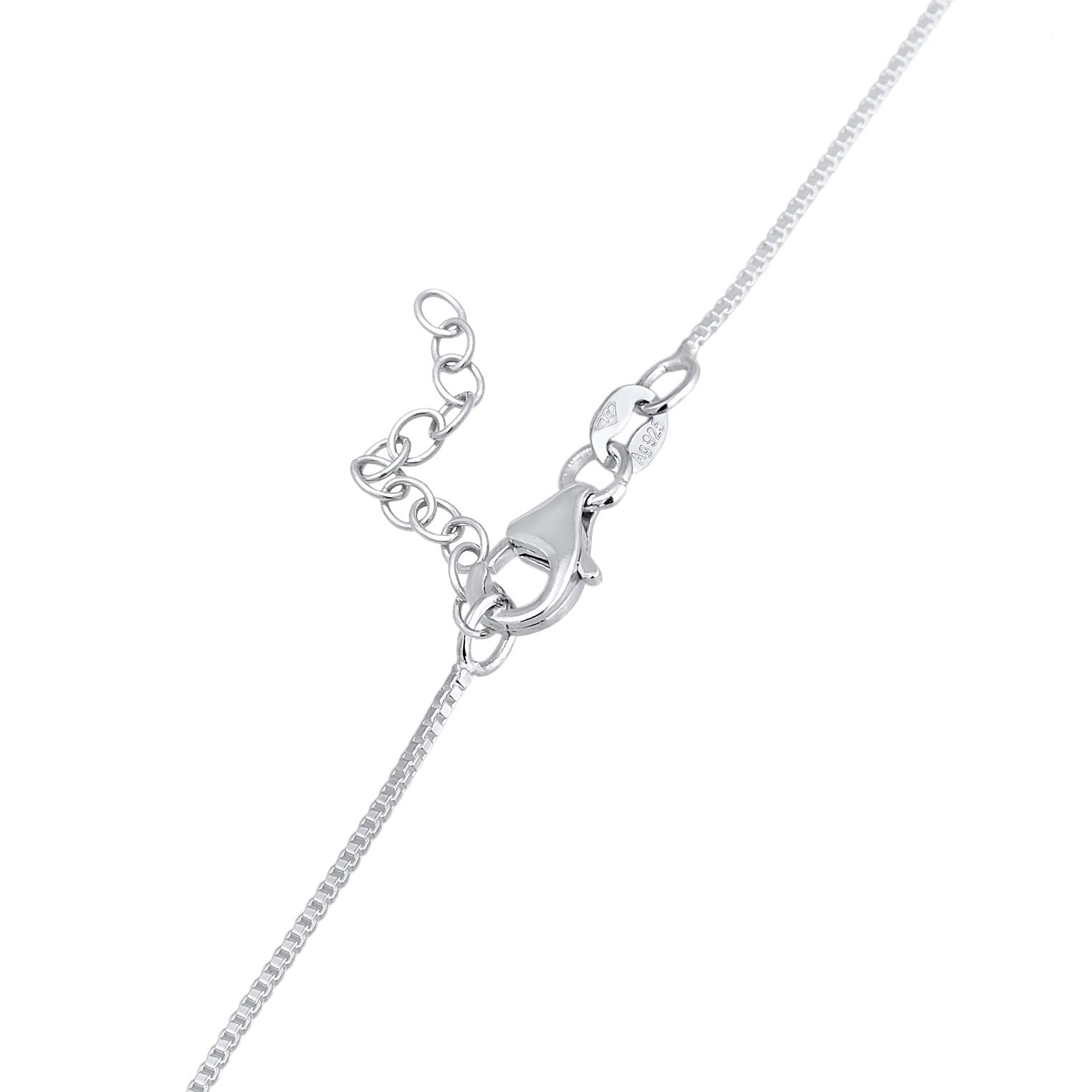 Silber - Elli | Choker Solitär | Kristall (Weiß) | 925er Sterling Silber