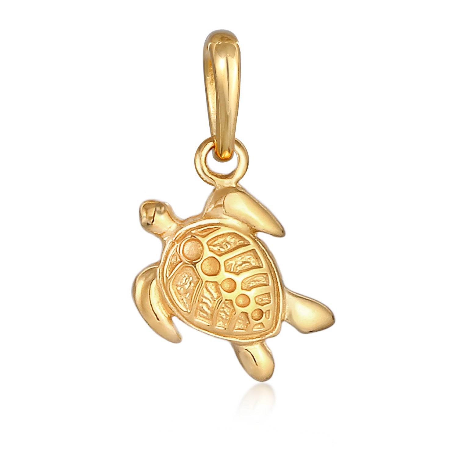 Gold - Elli | Charm Schildkröte | 925er Sterling Silber Vergoldet