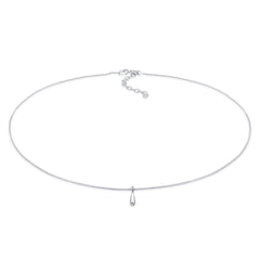 Silber - Elli | Halskette Tropfen | 925er Sterling Silber