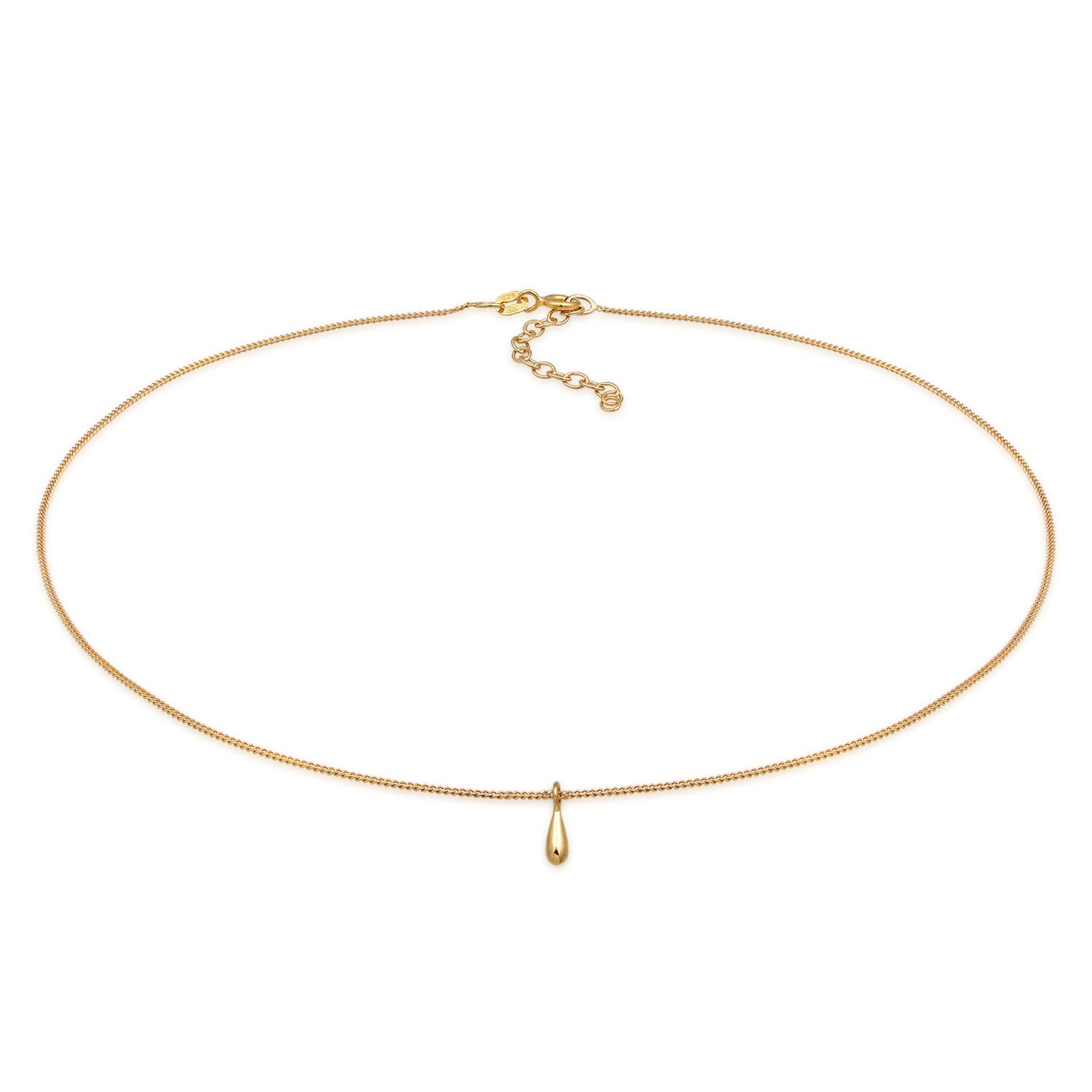 Gold - Elli | Halskette Tropfen | 925er Sterling Silber Vergoldet