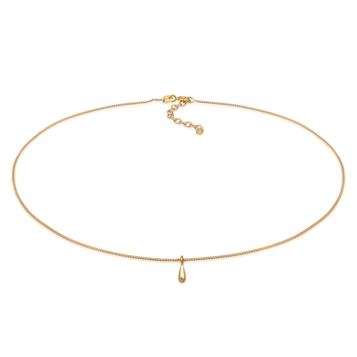 Gold - Elli | Halskette Tropfen | 925er Sterling Silber Vergoldet