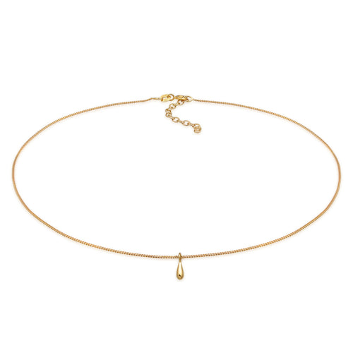 Gold - Elli | Halskette Tropfen | 925er Sterling Silber Vergoldet
