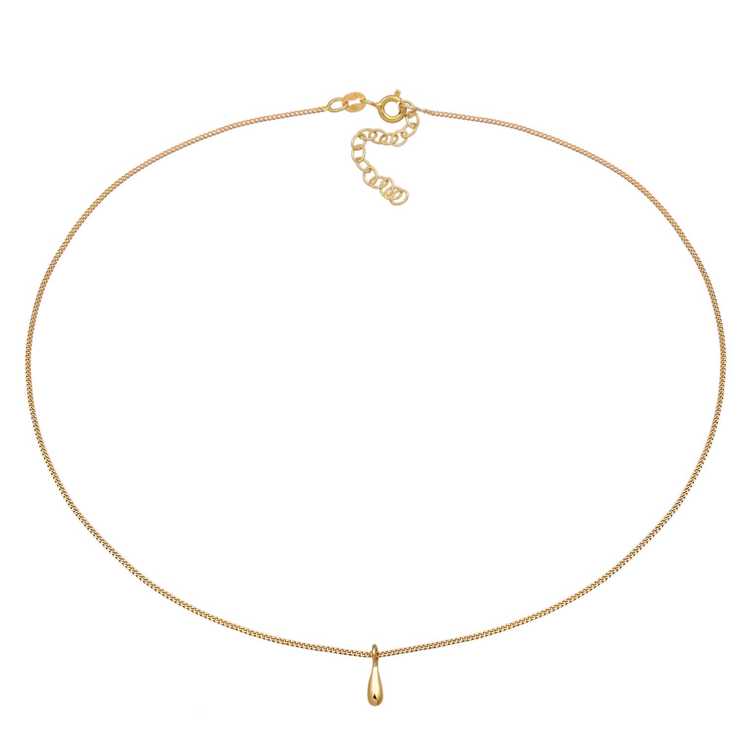 Gold - Elli | Halskette Tropfen | 925er Sterling Silber Vergoldet