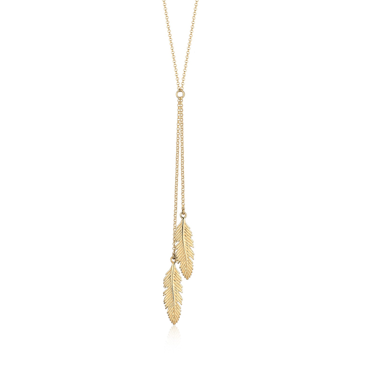 Gold - Elli | Lange Halskette | 925er Sterling Silber Vergoldet