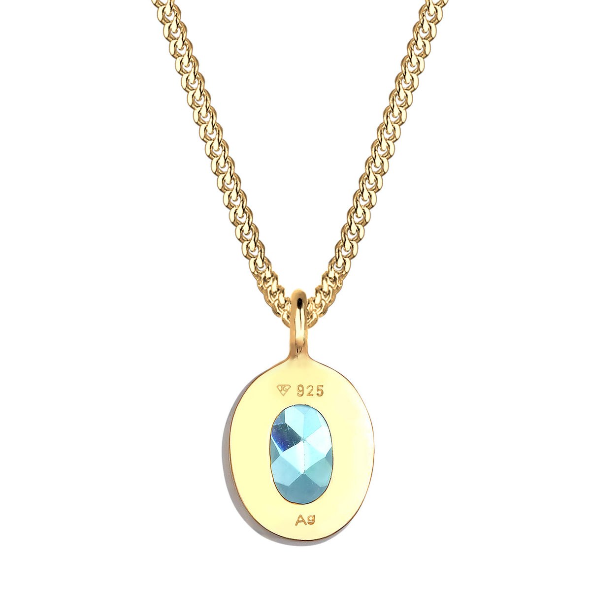Gold - Elli | Halskette | Topas (Hellblau) | 925er Sterling Silber Vergoldet