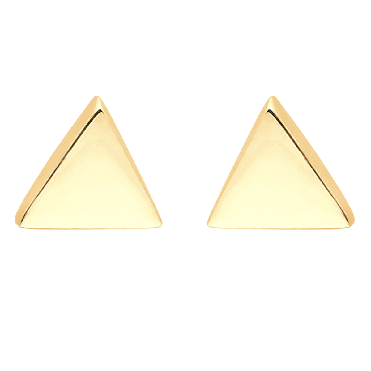 Gold - Elli | Ohrstecker Dreieck | 925er Sterling Silber Vergoldet