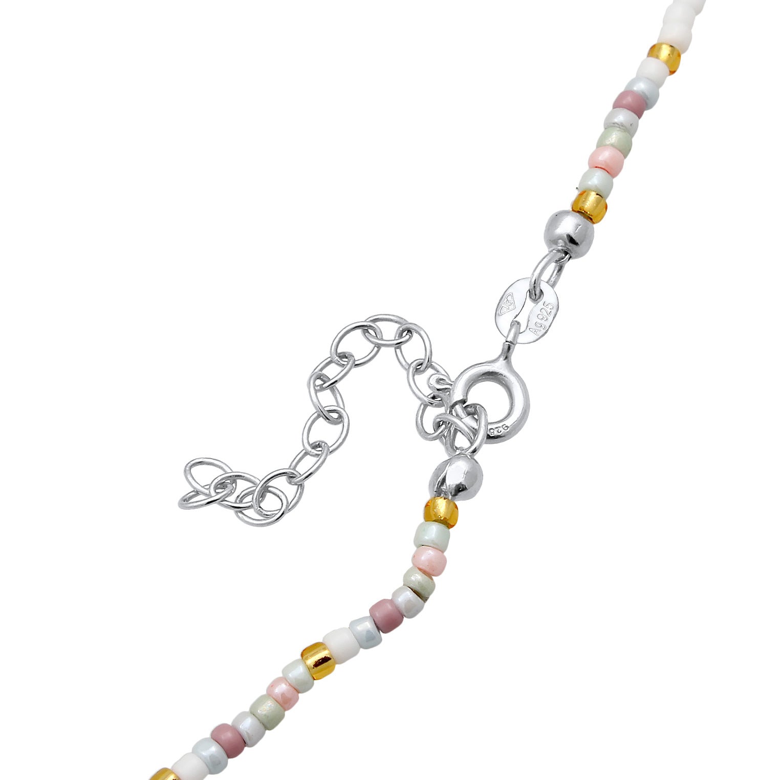 Silber - Elli | Choker Beads Herz | 925er Sterling Silber