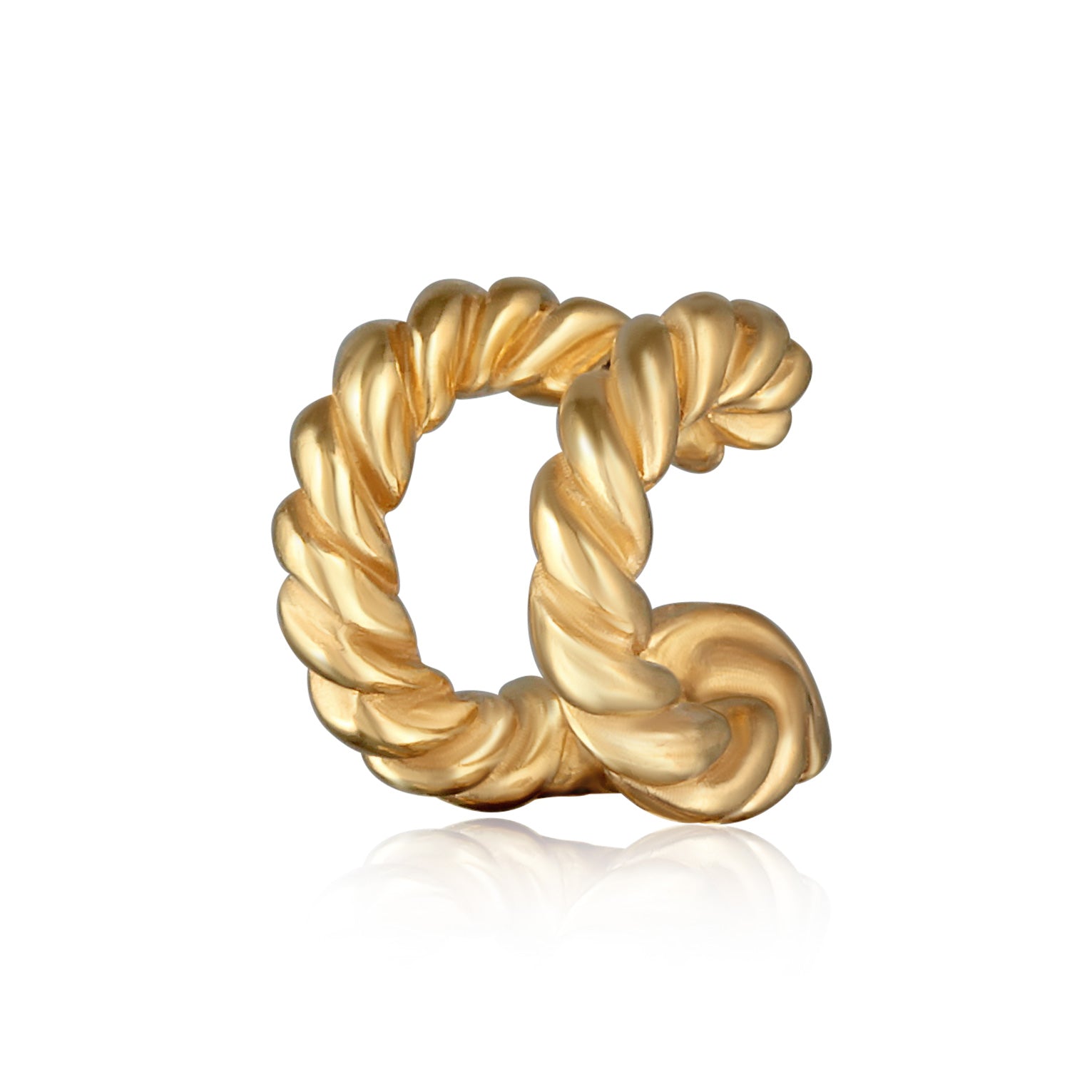Gold - Elli | Earcuff Twisted | 925er Sterling Silber Vergoldet