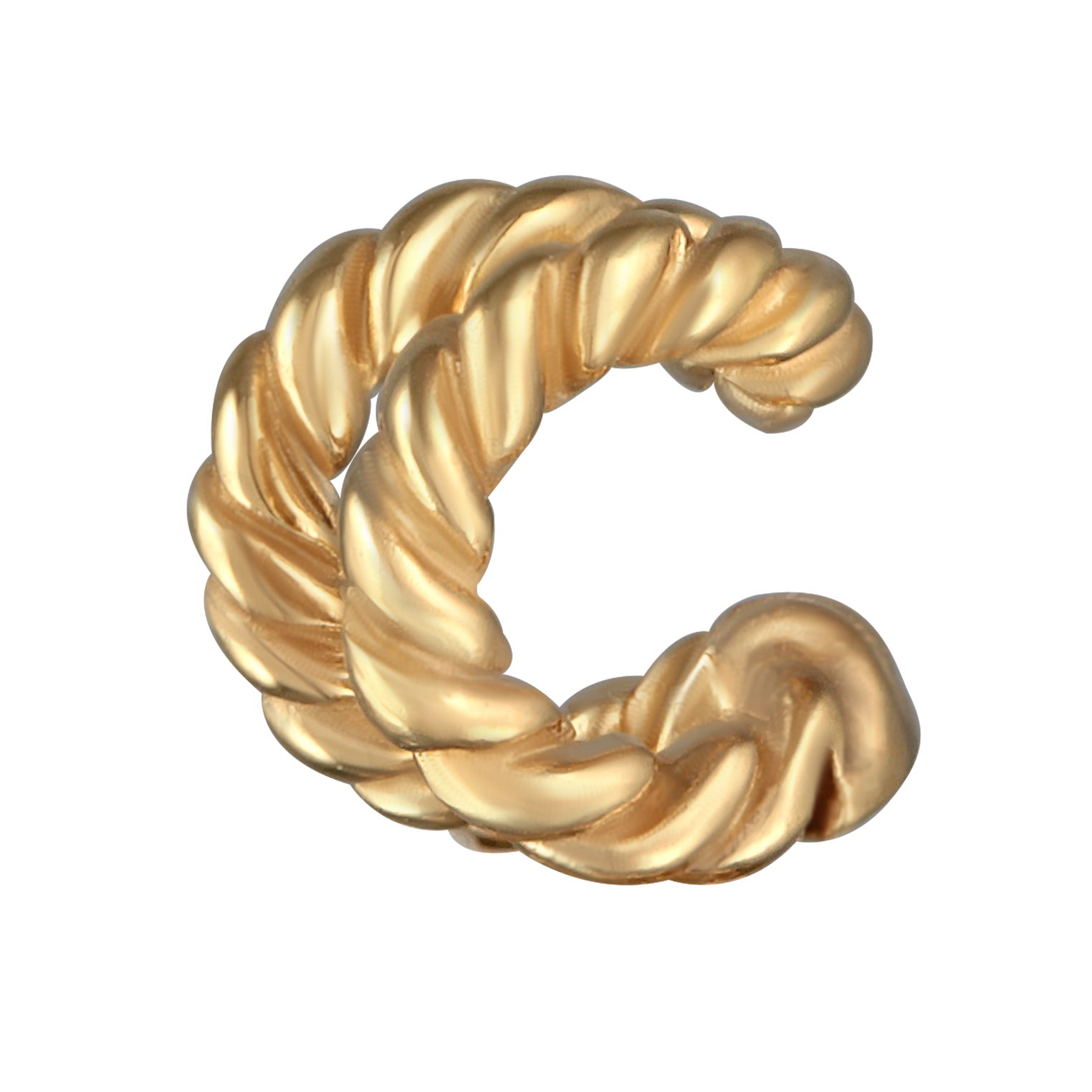 Gold - Elli | Earcuff Twisted | 925er Sterling Silber Vergoldet