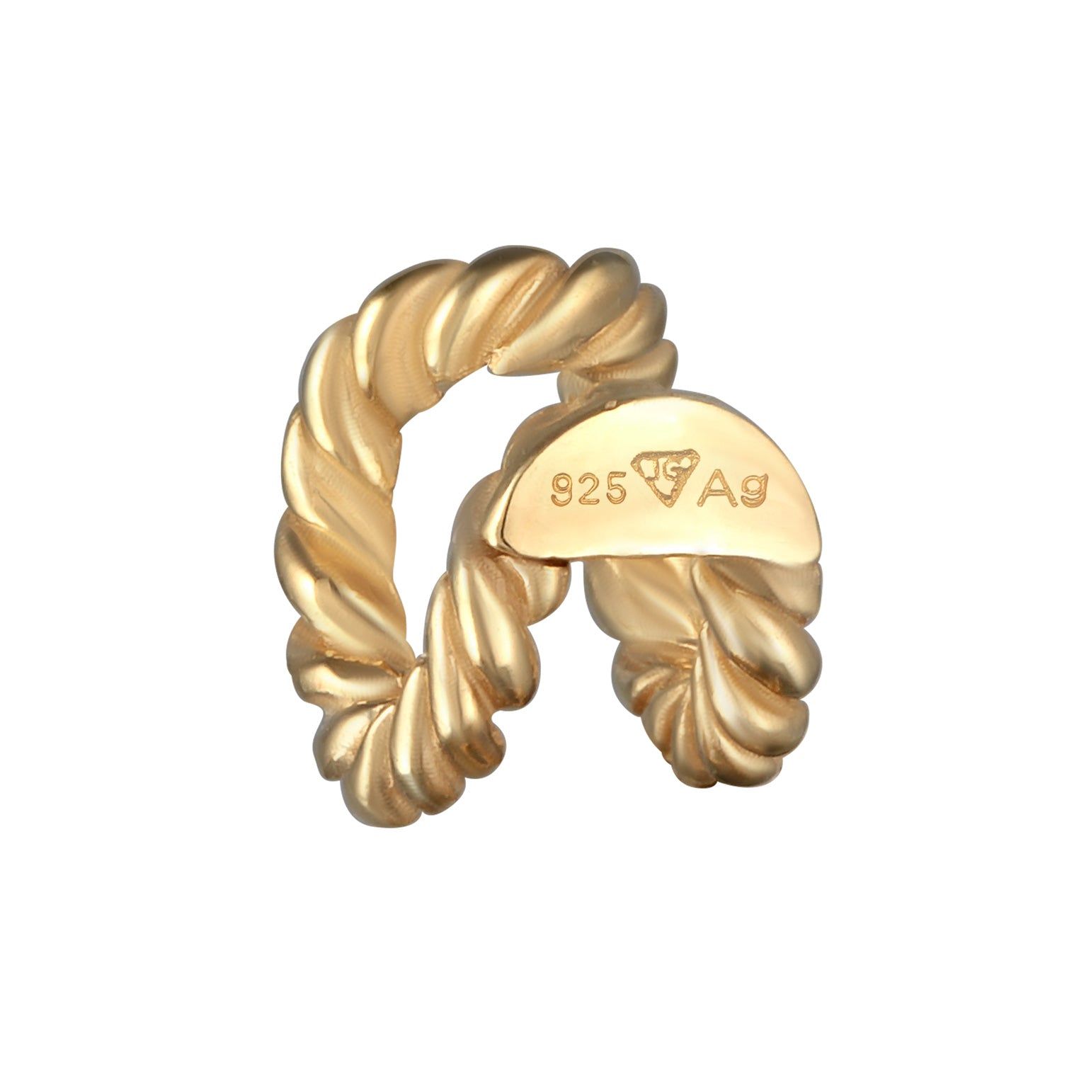 Gold - Elli | Earcuff Twisted | 925er Sterling Silber Vergoldet
