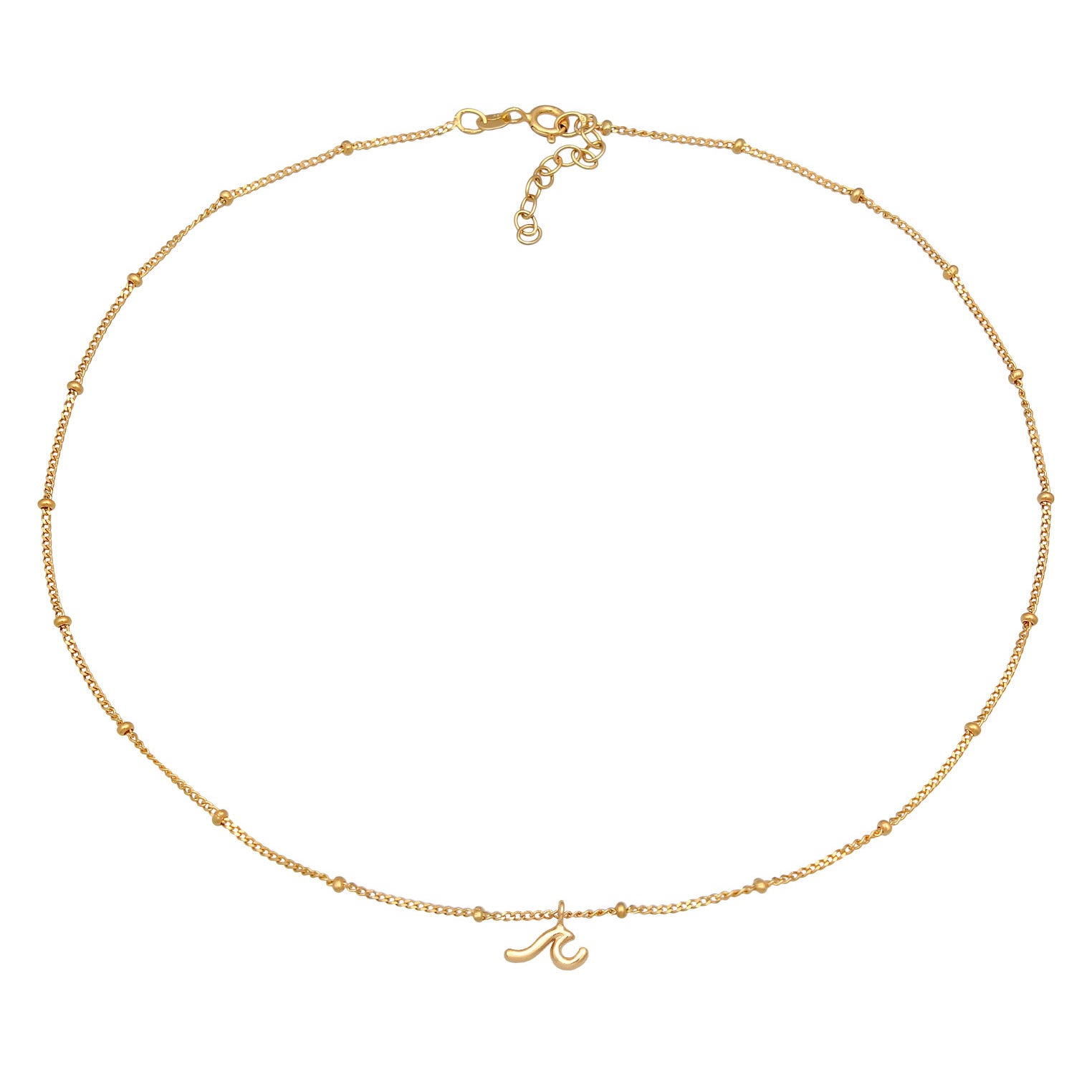 Gold - Elli | Kugel-Choker Welle | 925er Sterling Silber Vergoldet