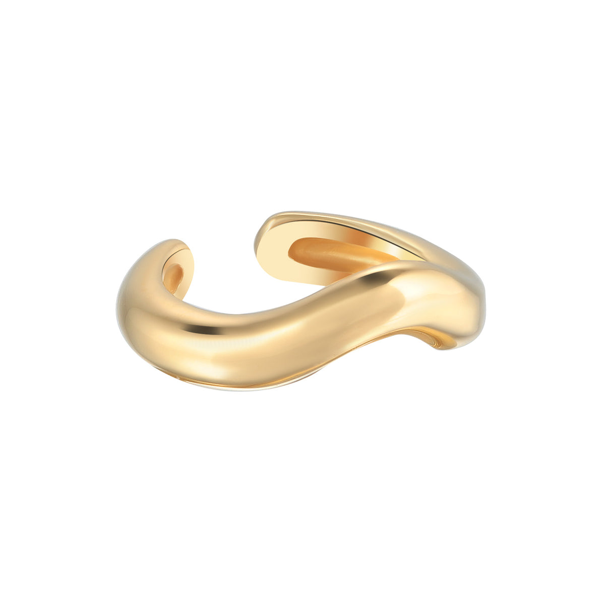 Gold - Elli | Earcuff Geo | 925er Sterling Silber Vergoldet