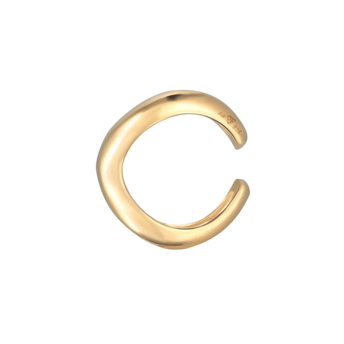 Gold - Elli | Earcuff Geo | 925er Sterling Silber Vergoldet