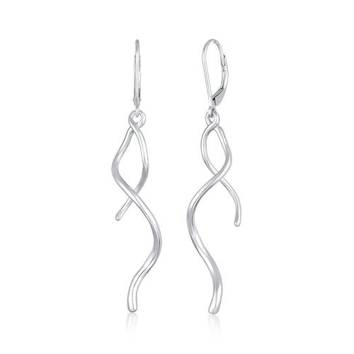 Silber - Elli | Ohrhänger Gedreht | 925er Sterling Silber