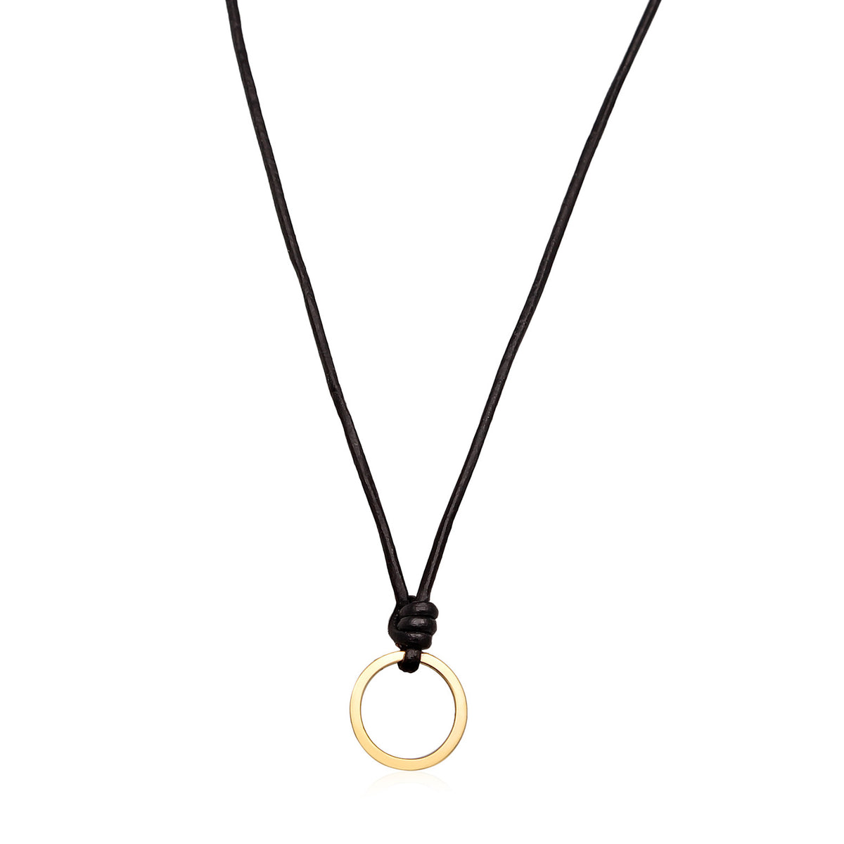 Gold - Elli | Charmträger | Leder | 925er Sterling Silber Vergoldet