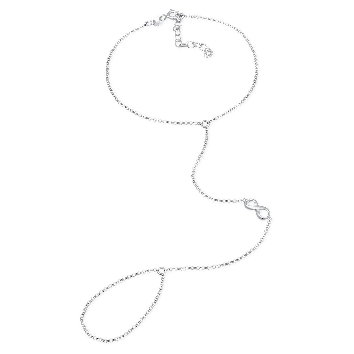 Silber - Elli | Handchain Infinity | 925er Sterling Silber Vergoldet