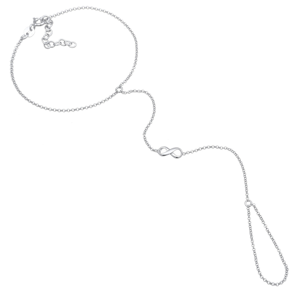 Silber - Elli | Handchain Infinity | 925er Sterling Silber Vergoldet