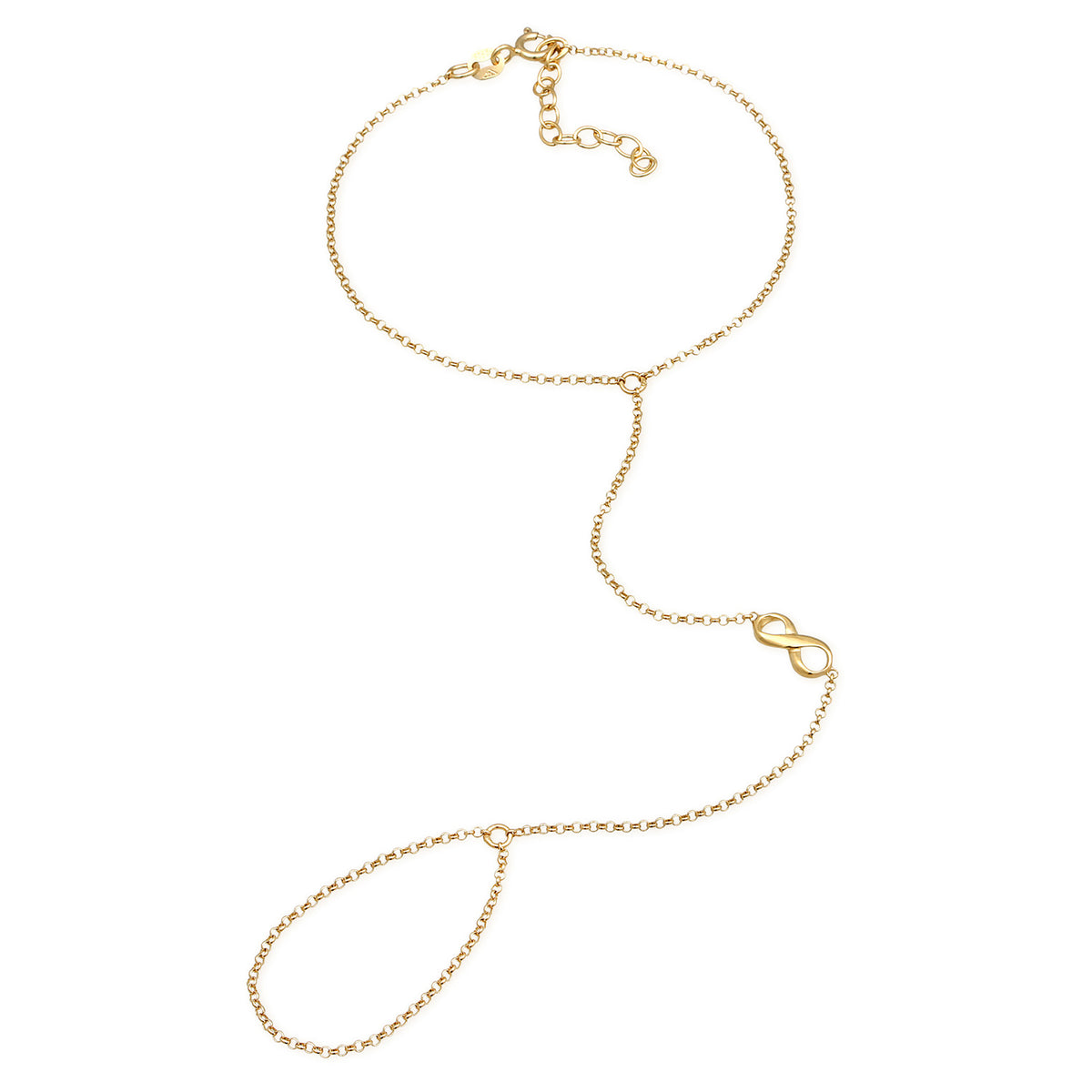 Gold - Elli | Elli  Handchain Infinity | 925er Sterling Silber vergoldet