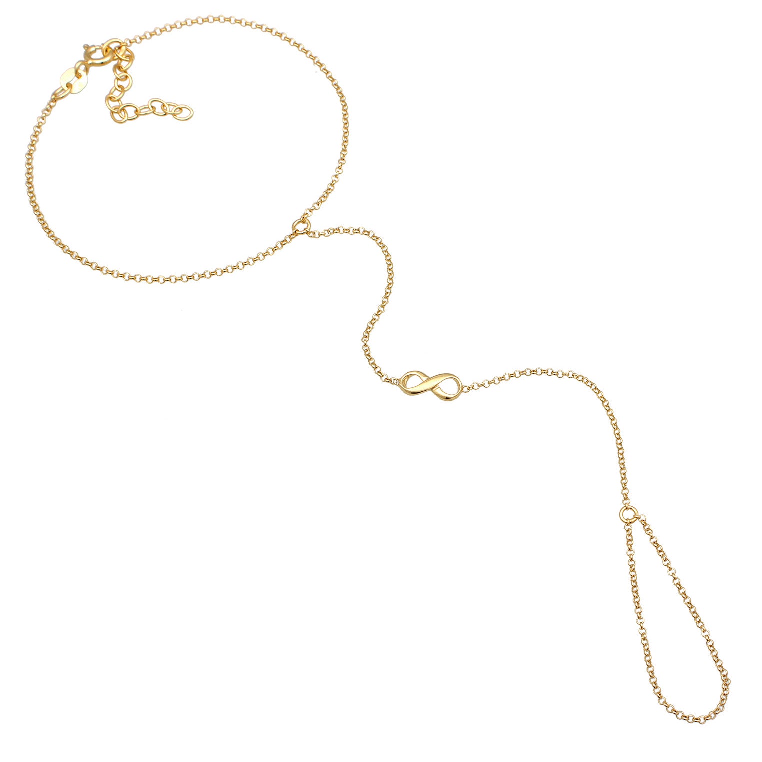 Gold - Elli | Elli  Handchain Infinity | 925er Sterling Silber vergoldet