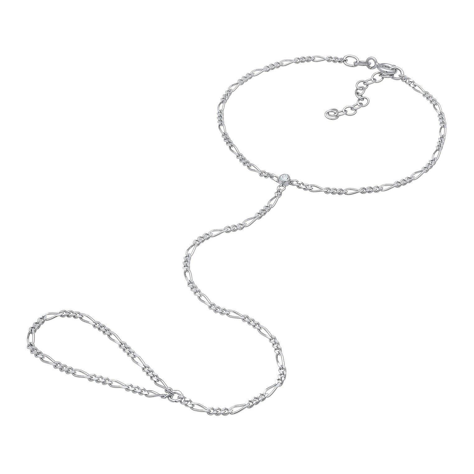 Silber - Elli | Figaro-Handkette | 925er Sterling Silber